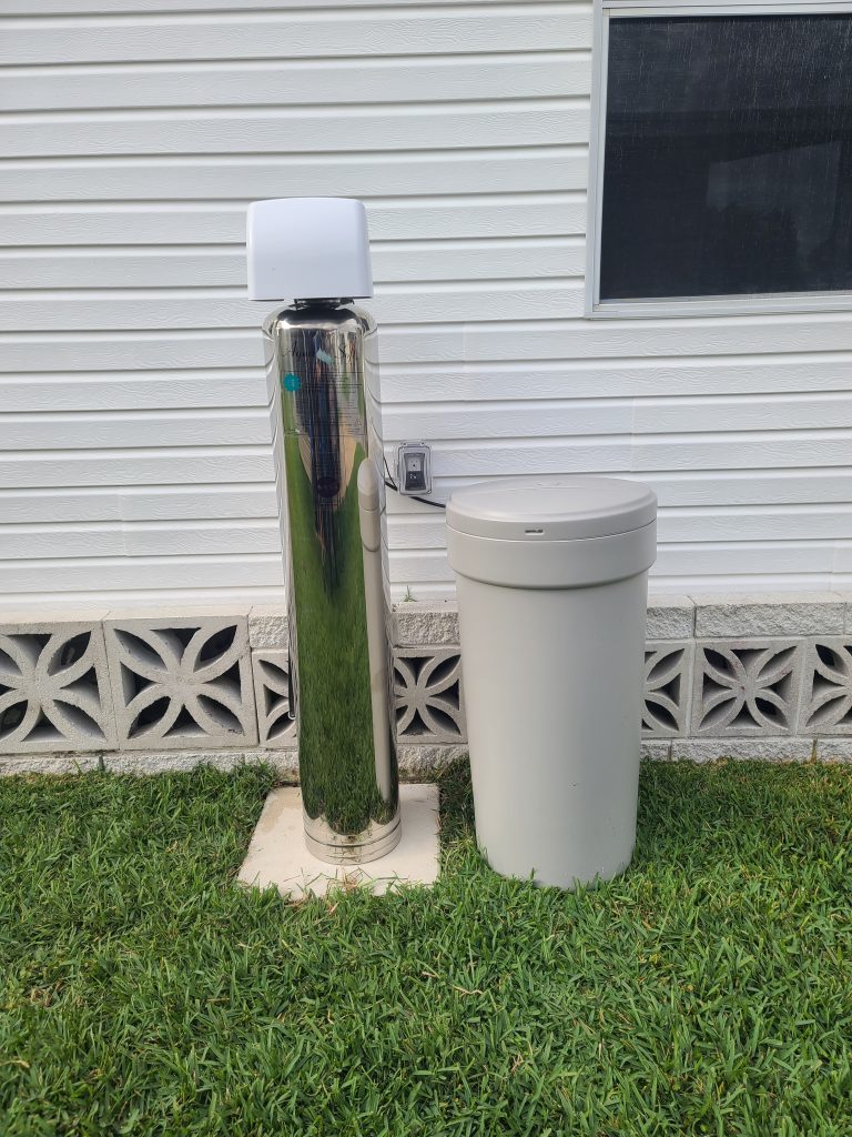 Stainless water softener and brine tank