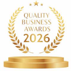Quality Business Awards 2026 gold emblem